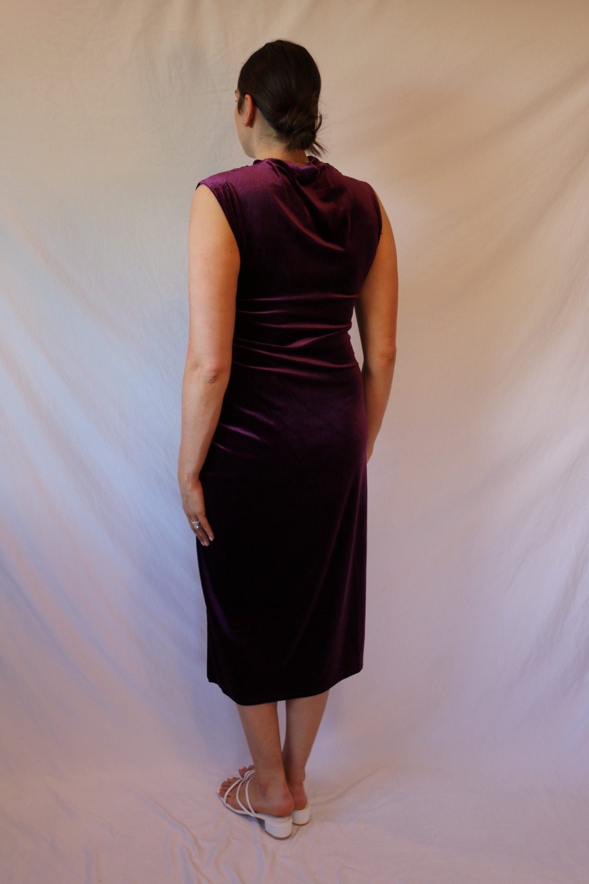 The Velvet Reverie Dress- Black Tape