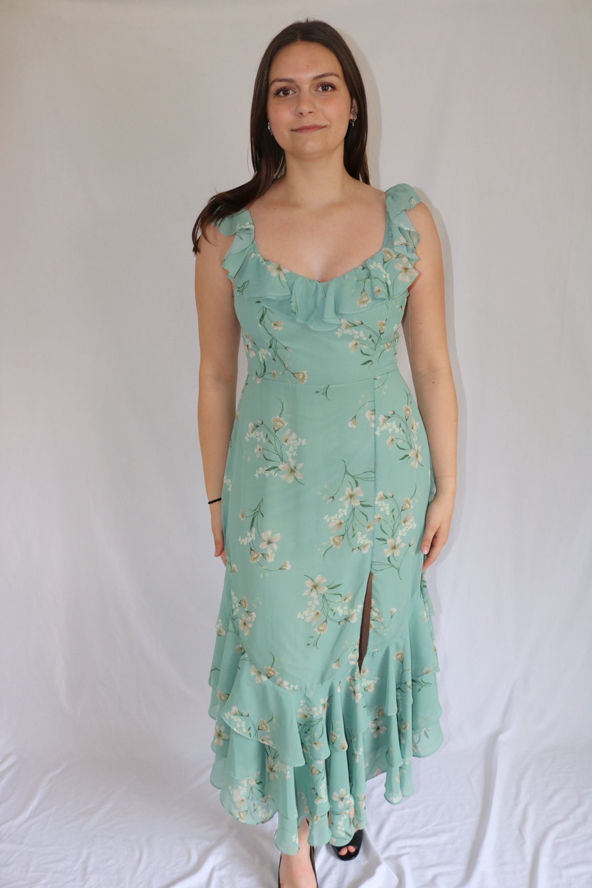 The Willow Bloom Dress- Birdy Grey