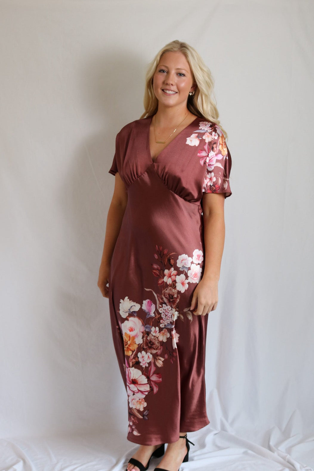 The Bordeaux Bloom Dress — Joie