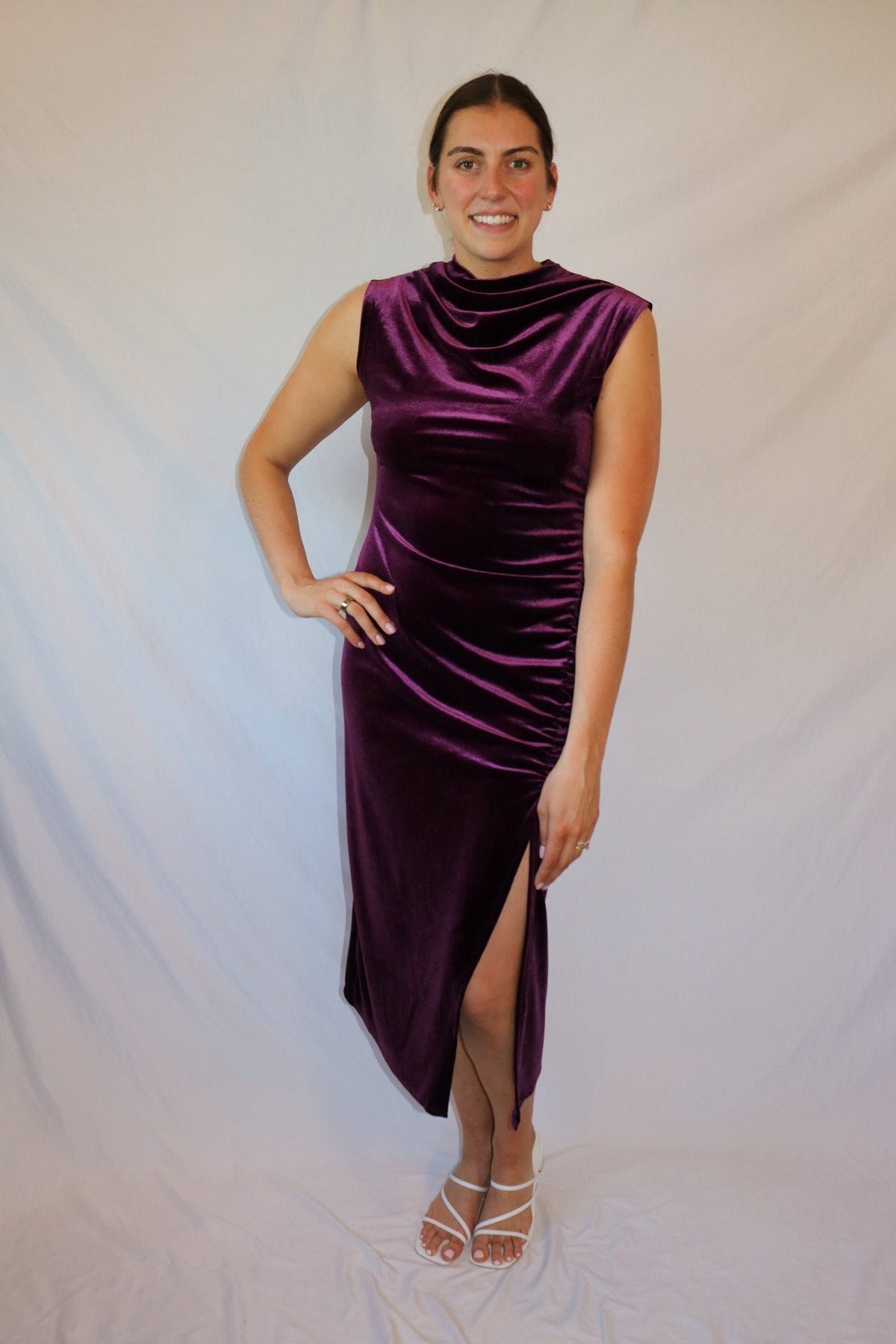The Velvet Reverie Dress- Black Tape