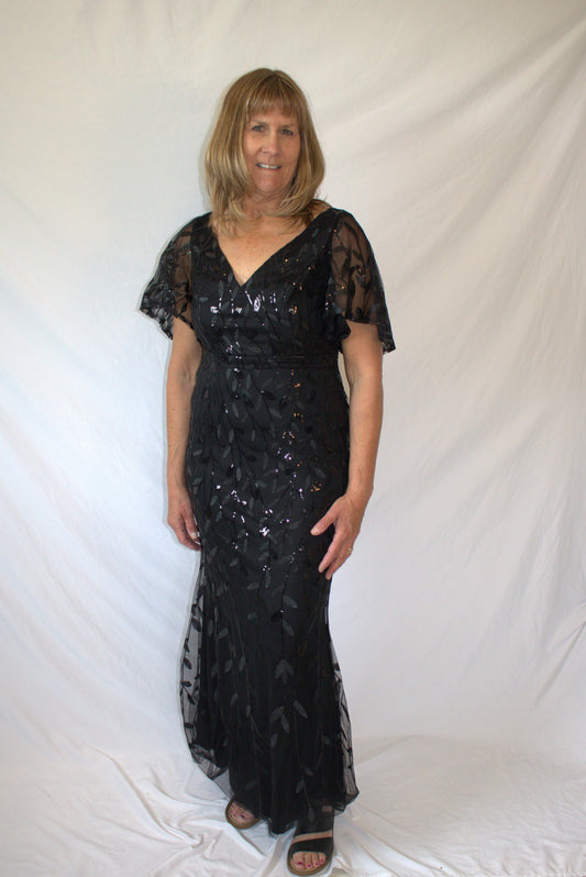 The Noir Bloom Dress- Ever Pretty